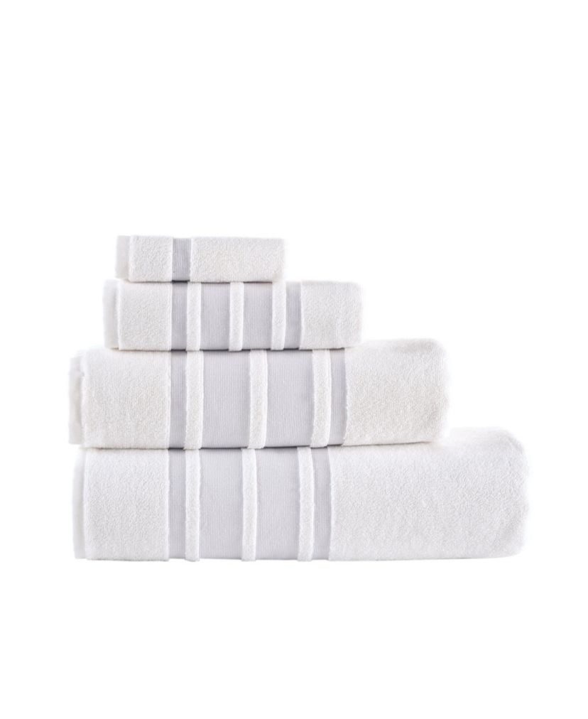 Contrast Border 3 pcs Towel Set