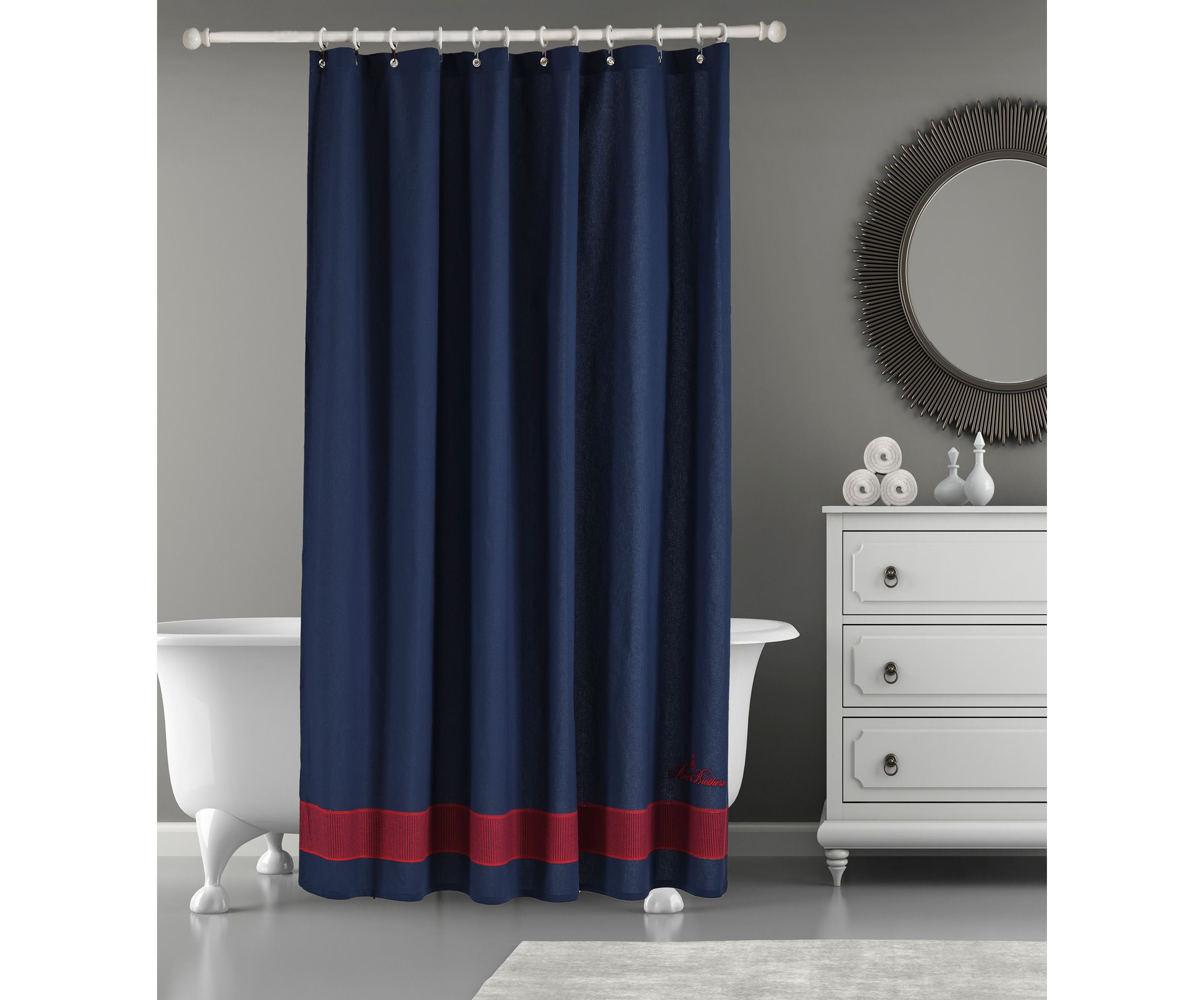 Fancy Border Shower Curtain