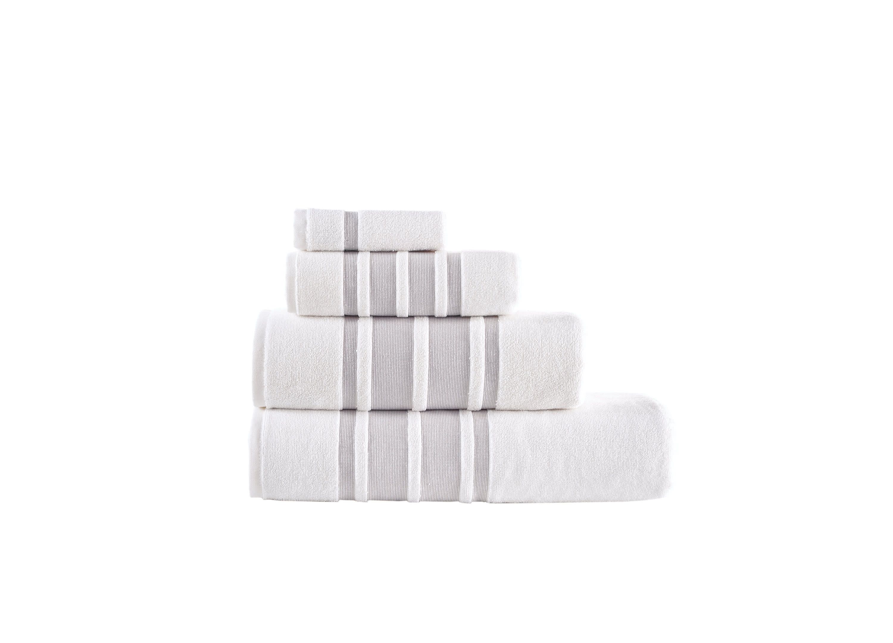 Contrast Border 6 pcs Towel Set