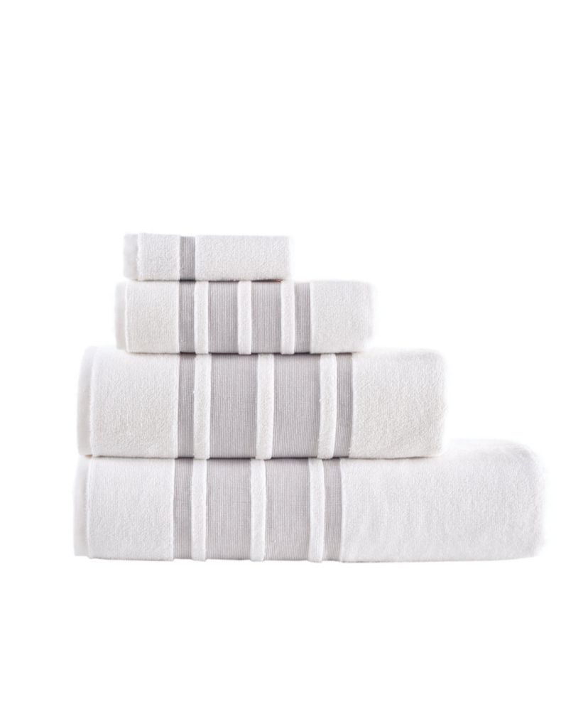 Contrast Border 6 pcs Towel Set