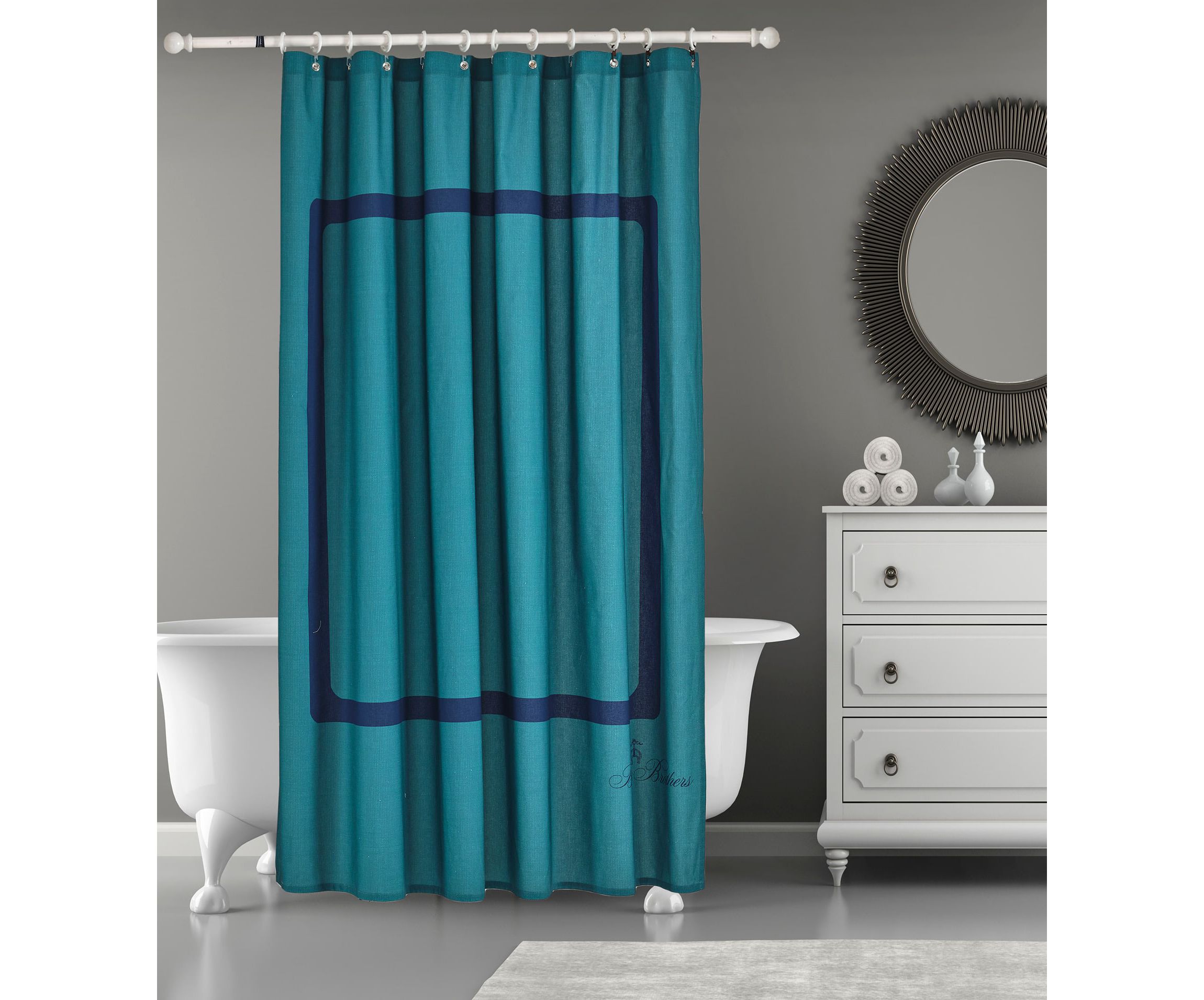 Contrast Frame Shower Curtain