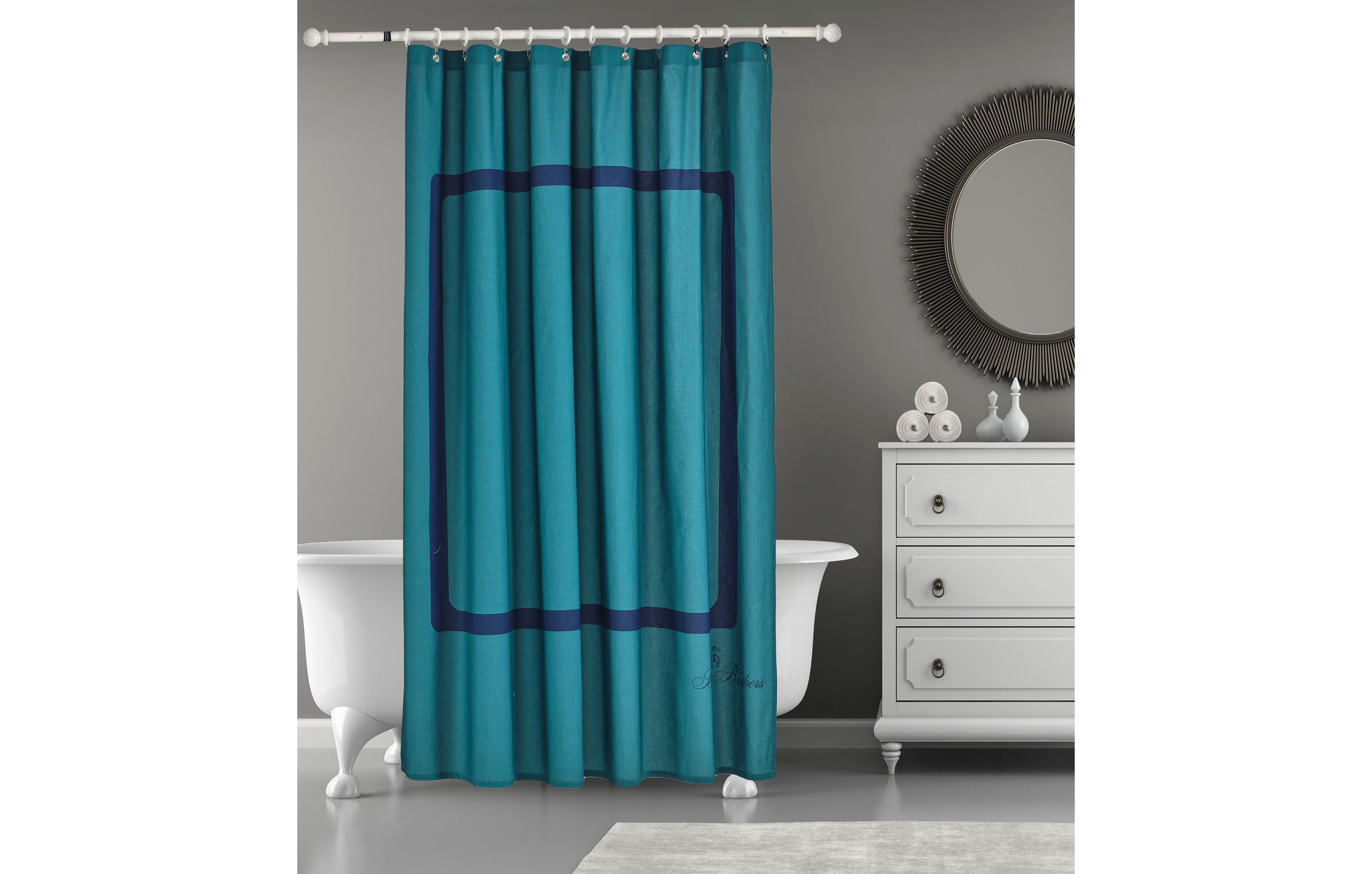 Contrast Frame Shower Curtain