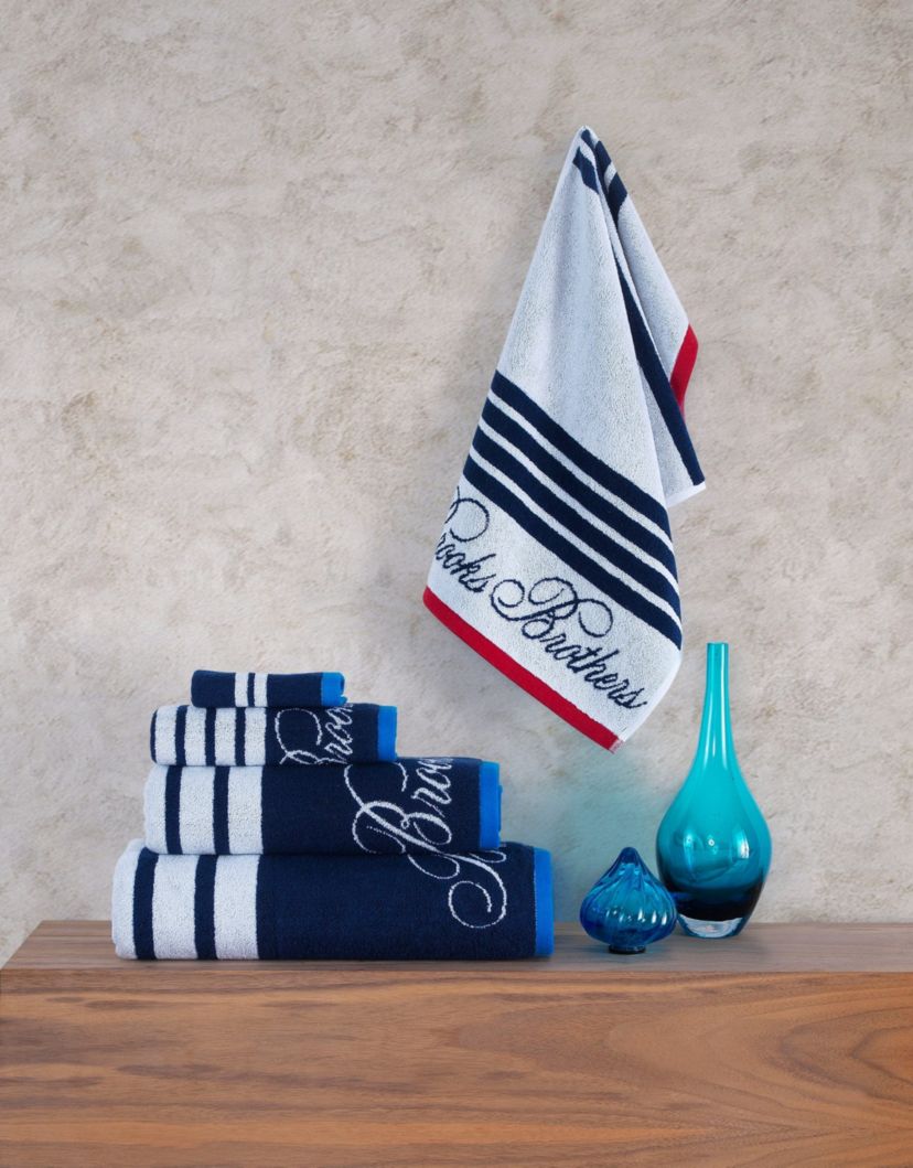 Nautical Blanket Stripe Shower Curtain