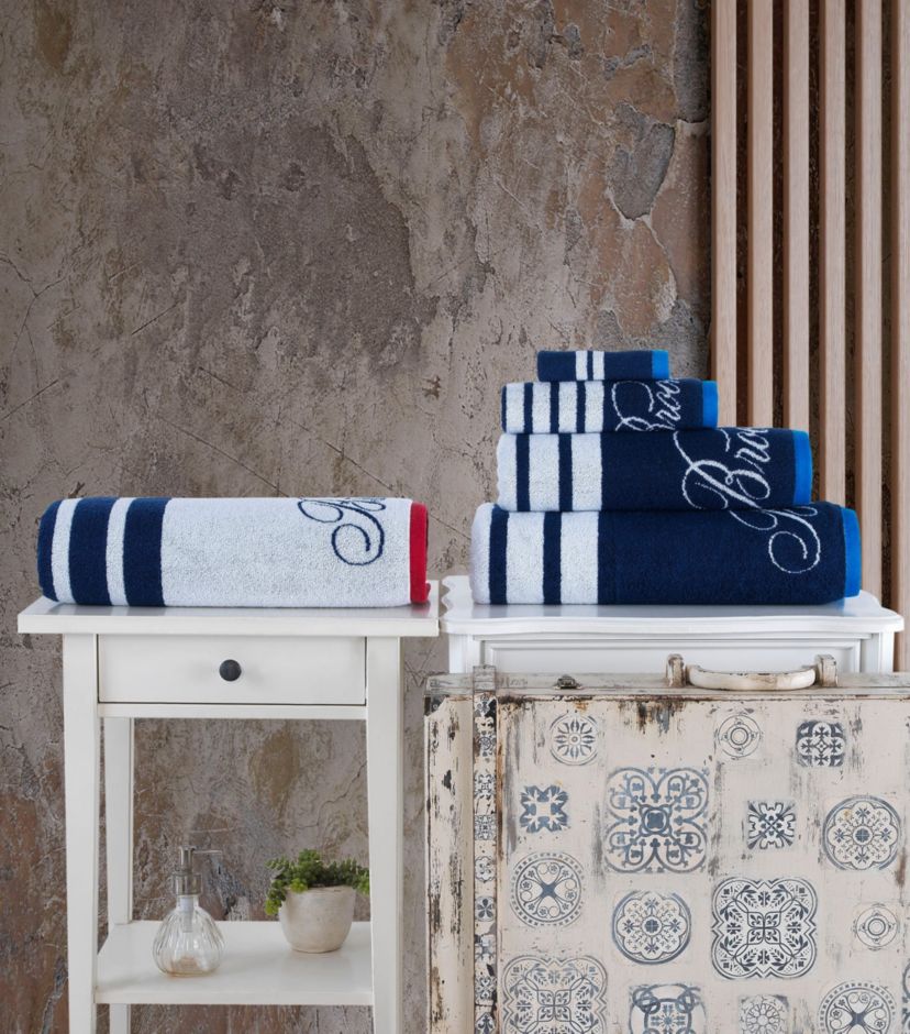Nautical Blanket Stripe Shower Curtain