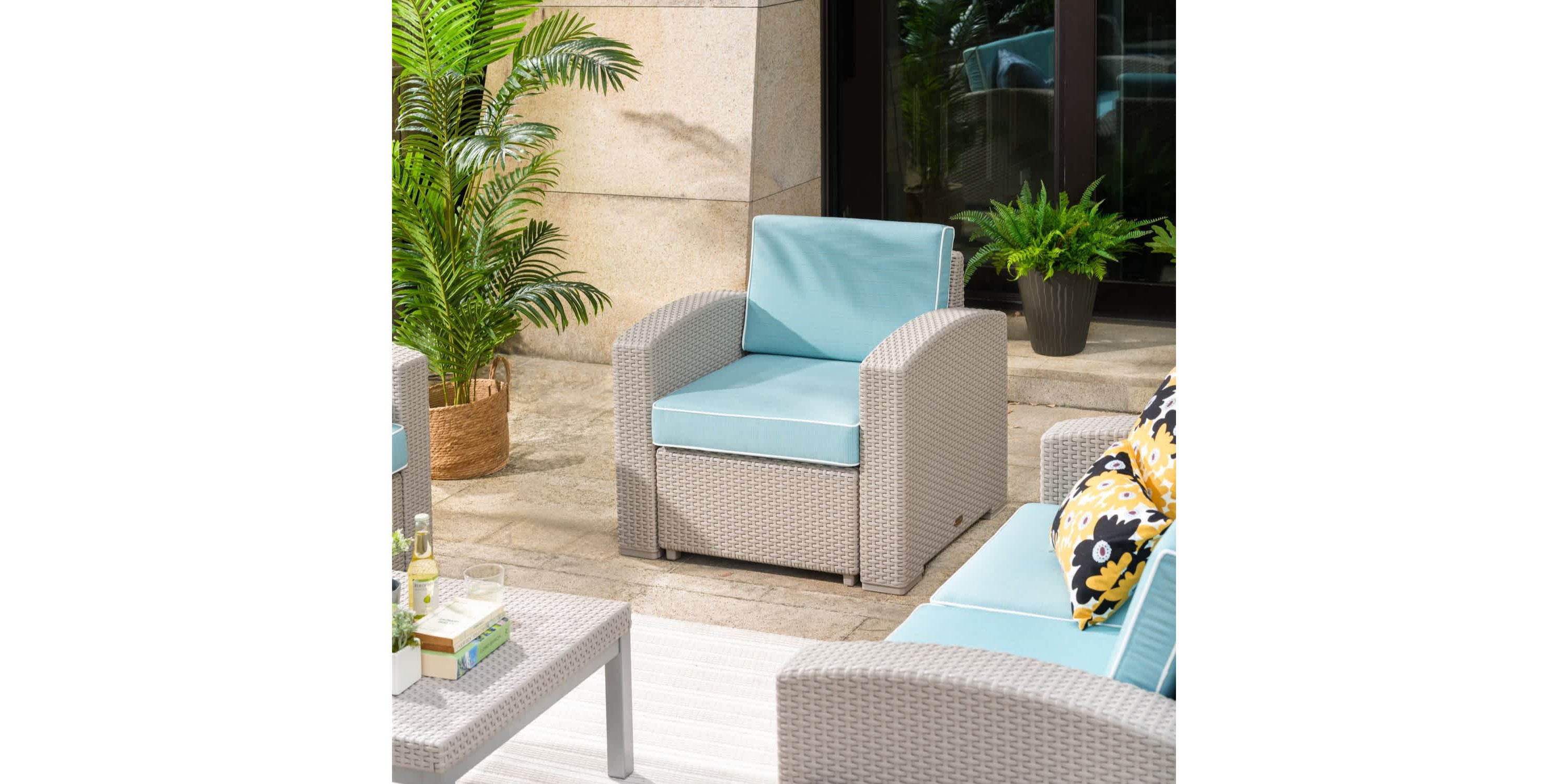 Magnolia Resin Club Chair with Cushions