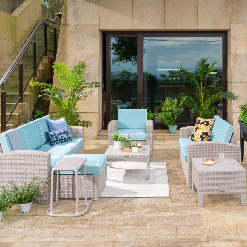 Magnolia Resin Club Chair with Cushions