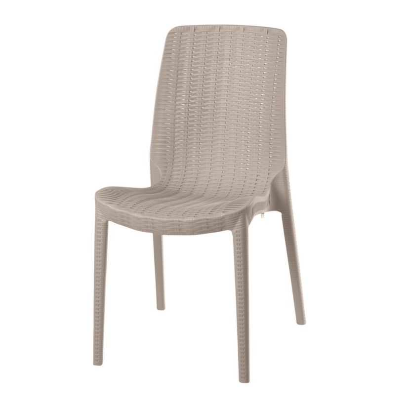 Rue Resin Stackable All-Weather Patio Dining Chairs, Set of 4