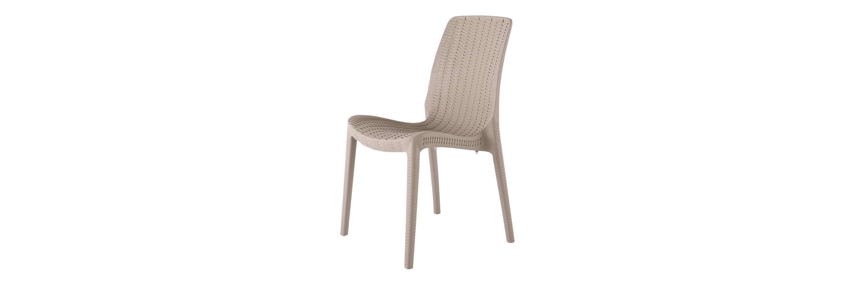 Rue Resin Stackable All-Weather Patio Dining Chairs, Set of 4