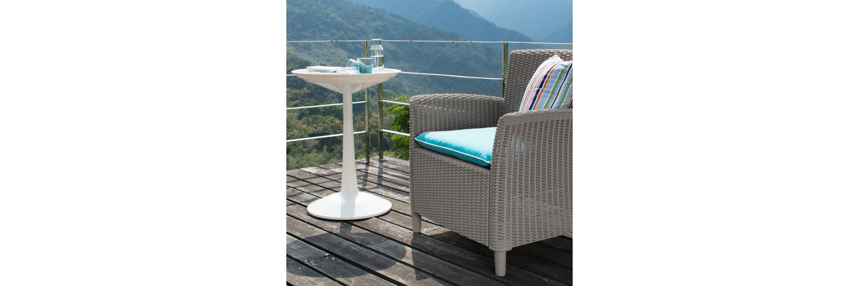 Sprout Resin Adjustable Height All-Weather Side Table