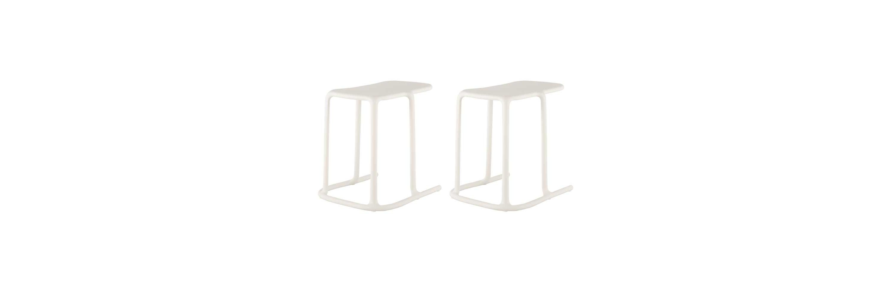 Uno Resin C-Shape Side Table, Set of 2