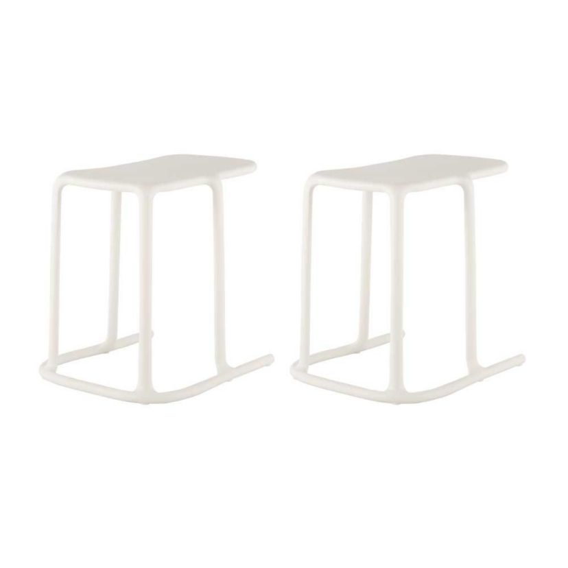 Uno Resin C-Shape Side Table, Set of 2