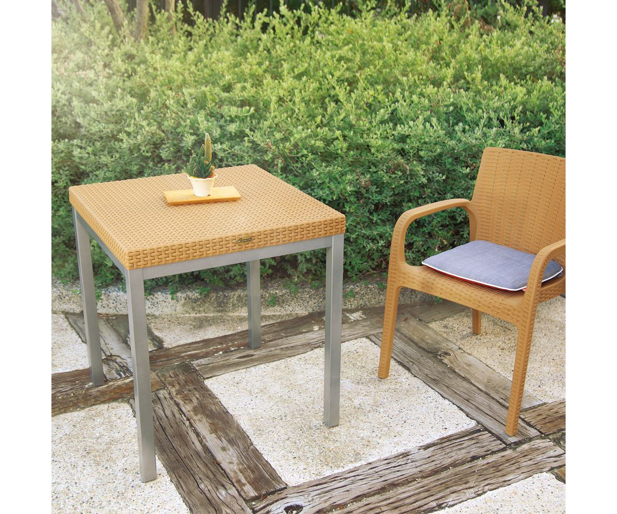 Russ Resin Dining Table with Aluminum Legs
