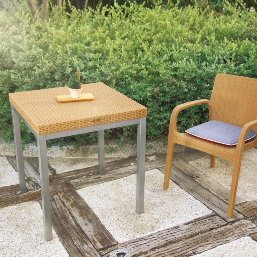 Russ Resin Dining Table with Aluminum Legs