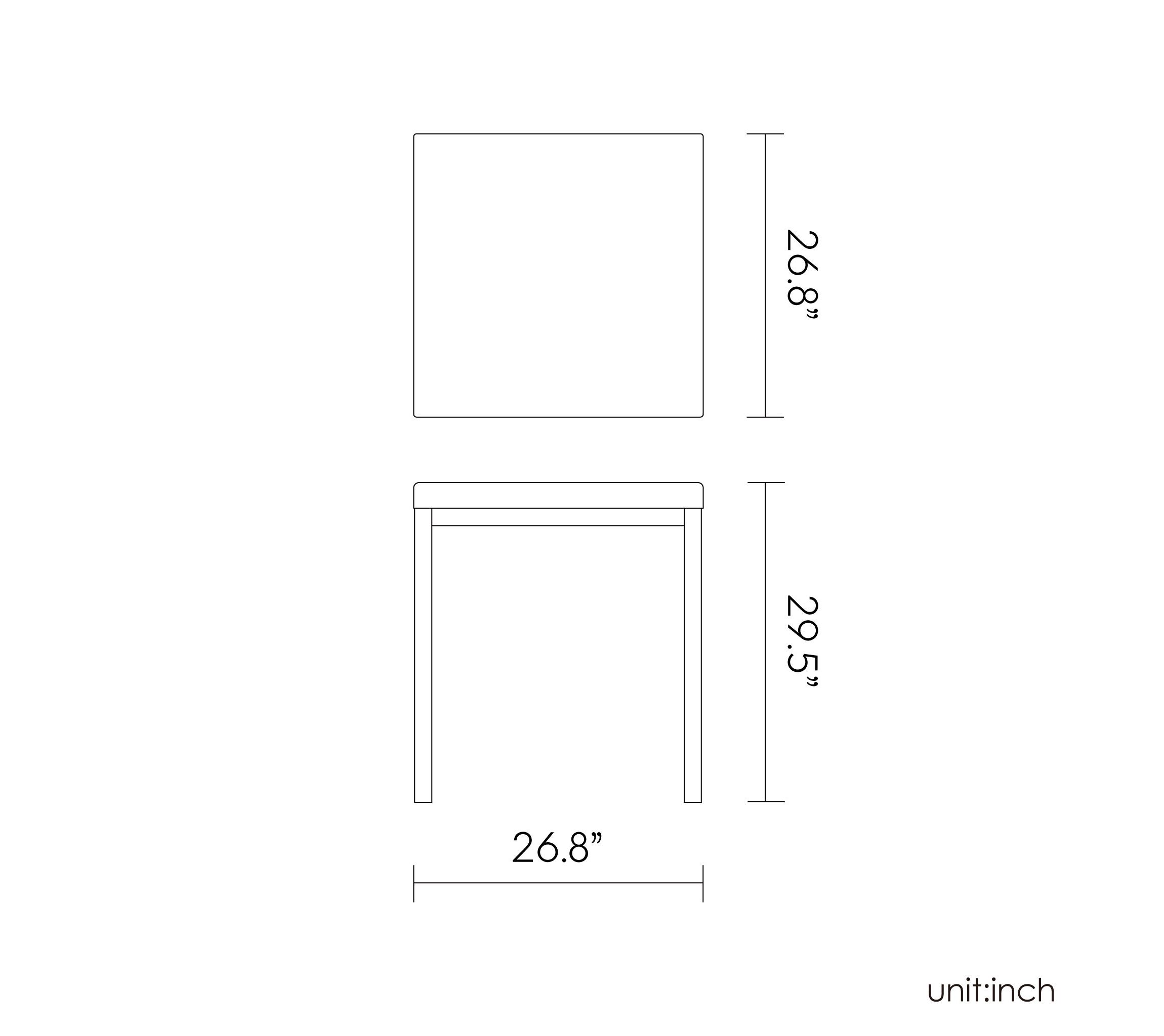Russ Resin Dining Table with Aluminum Legs