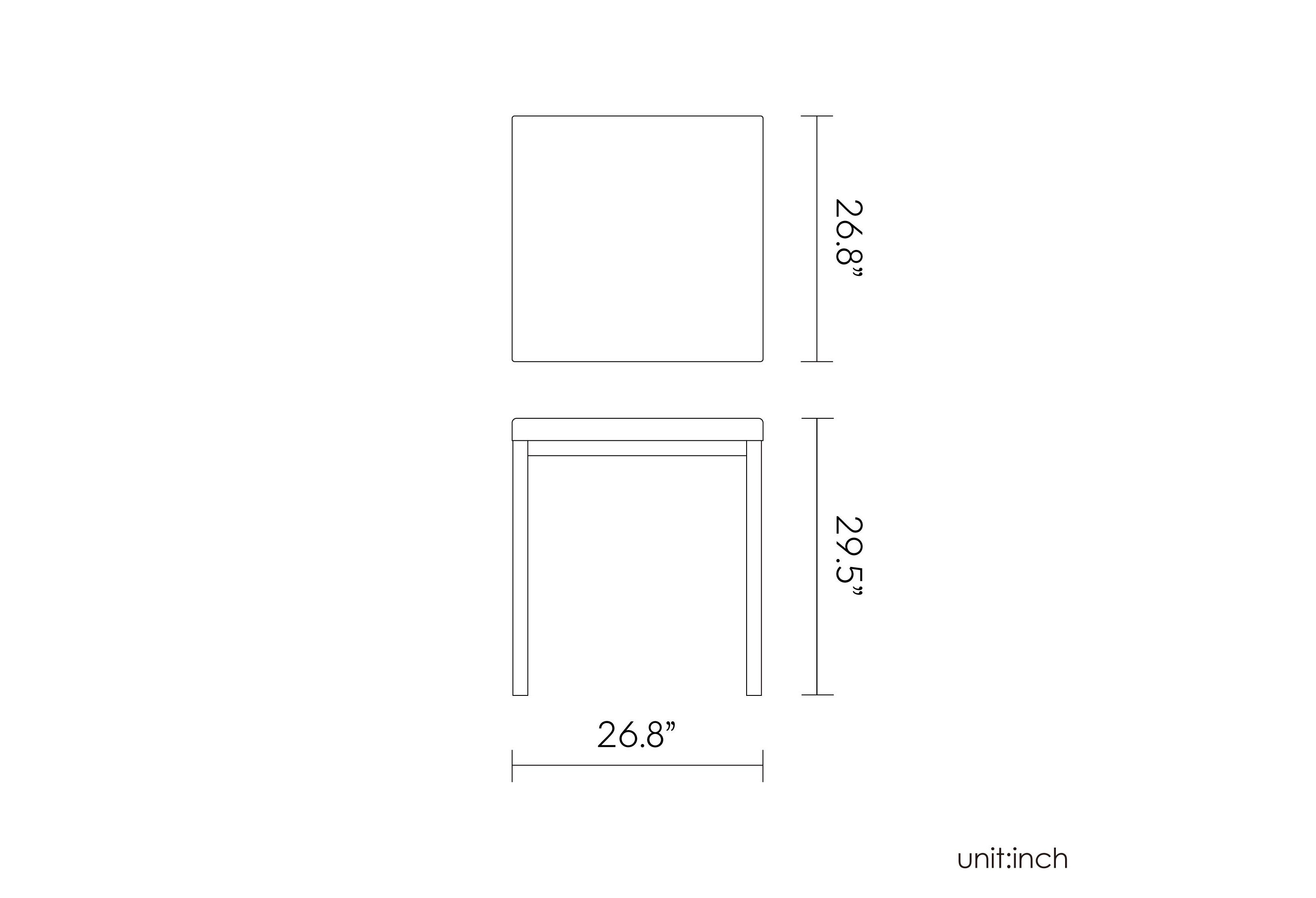 Russ Resin Dining Table with Aluminum Legs