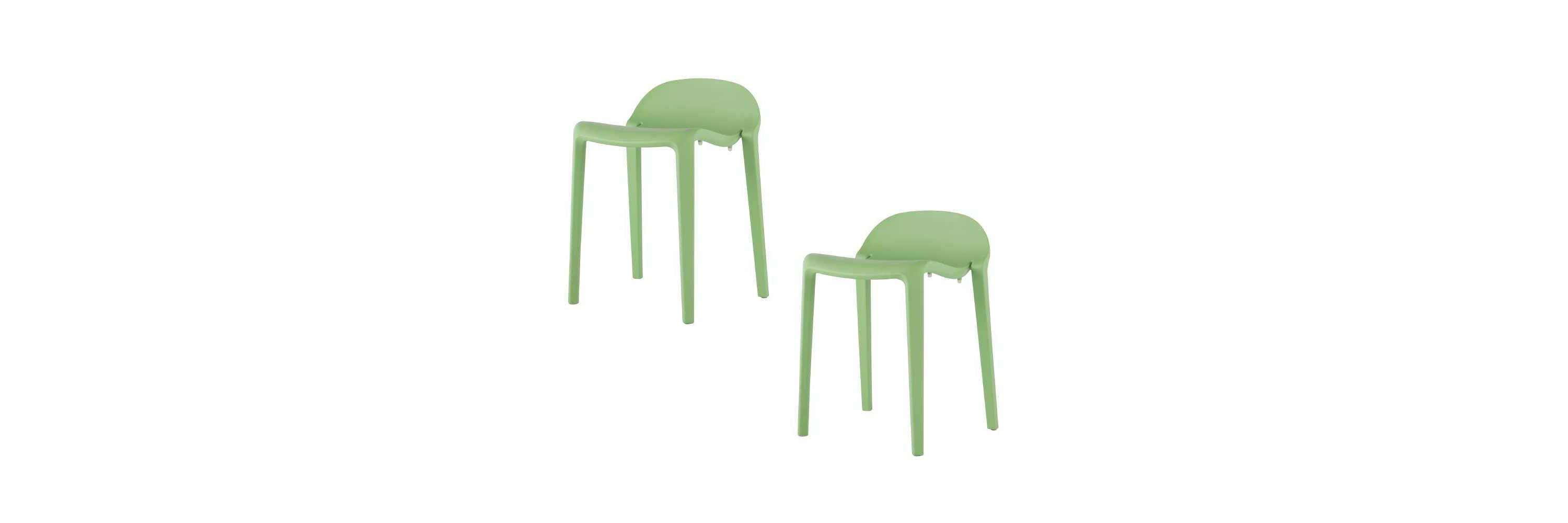 Joyous Resin Stackable Short Stool, Set of 2