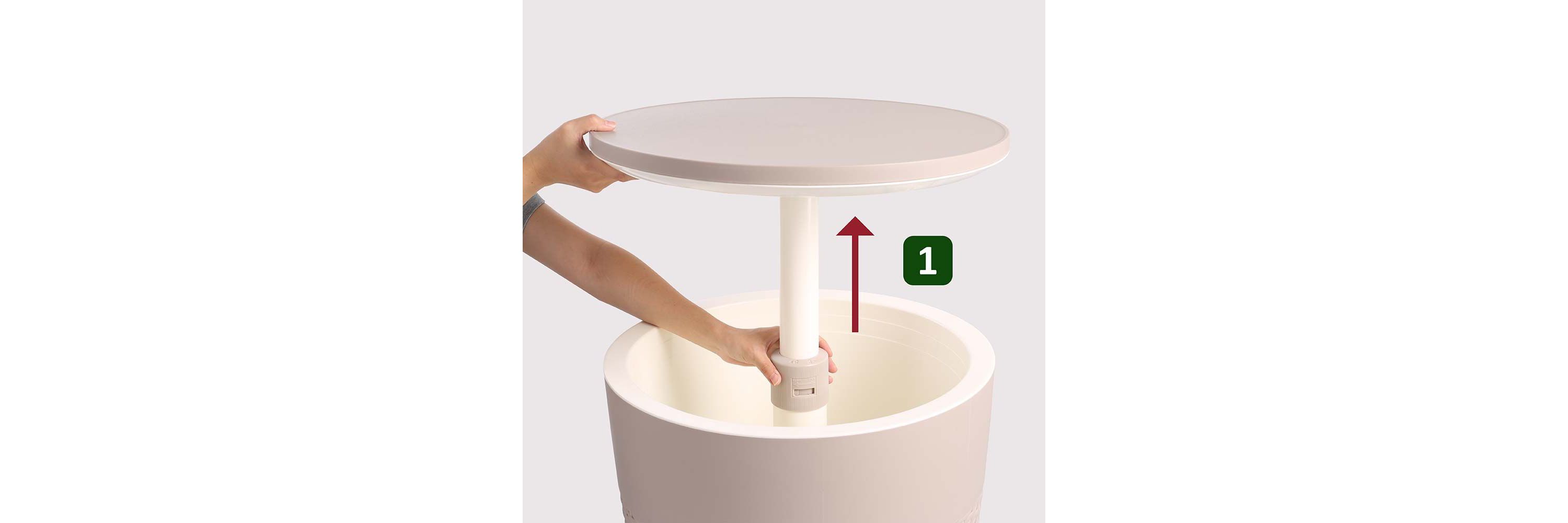 Cancun Resin All-Weather 2-In-1 Side Table and Cooler