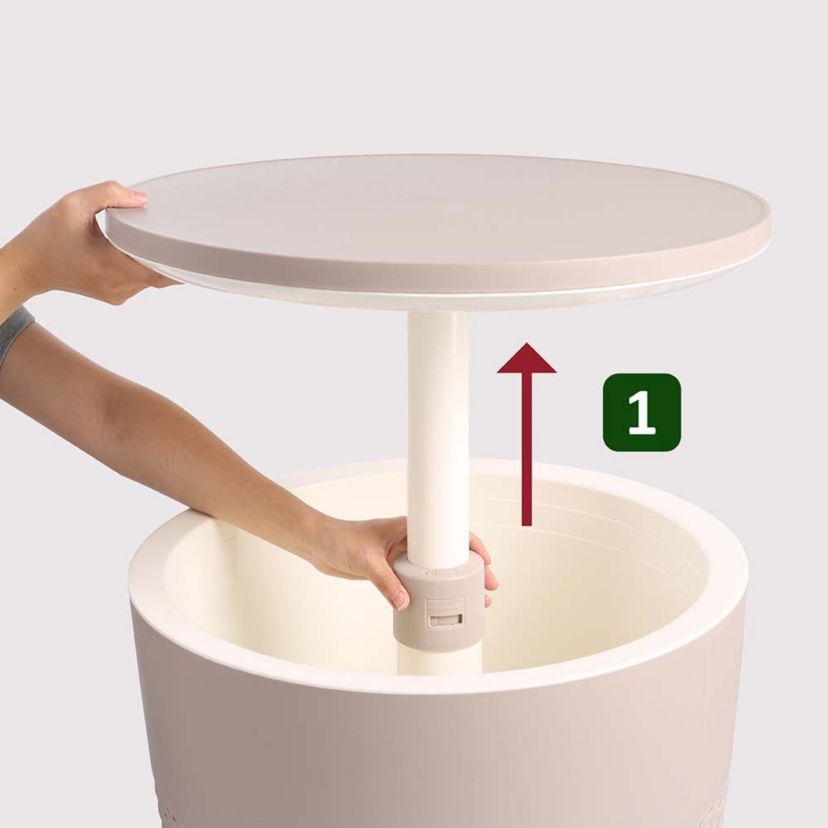 Cancun Resin All-Weather 2-In-1 Side Table and Cooler