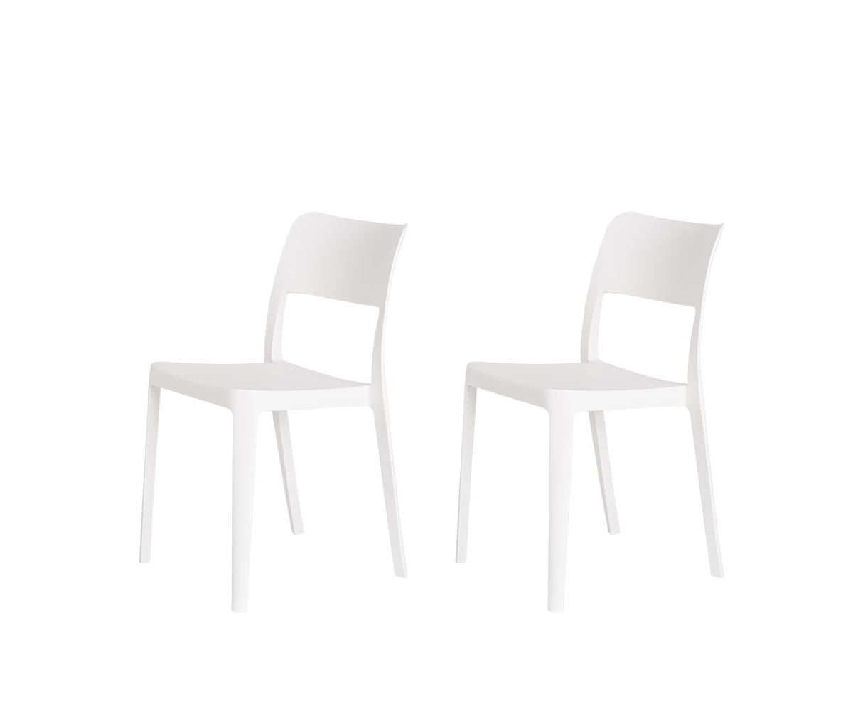 La Vie Stackable Armless Chair, Set or 2