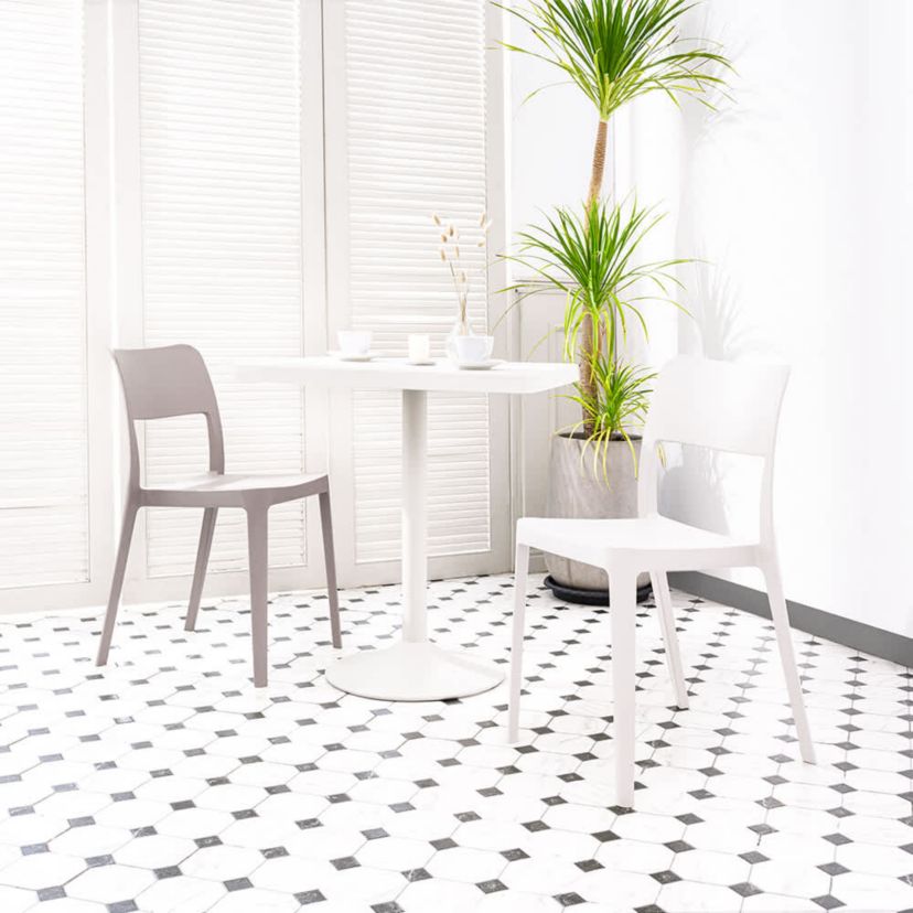 La Vie Stackable Armless Chair, Set or 2