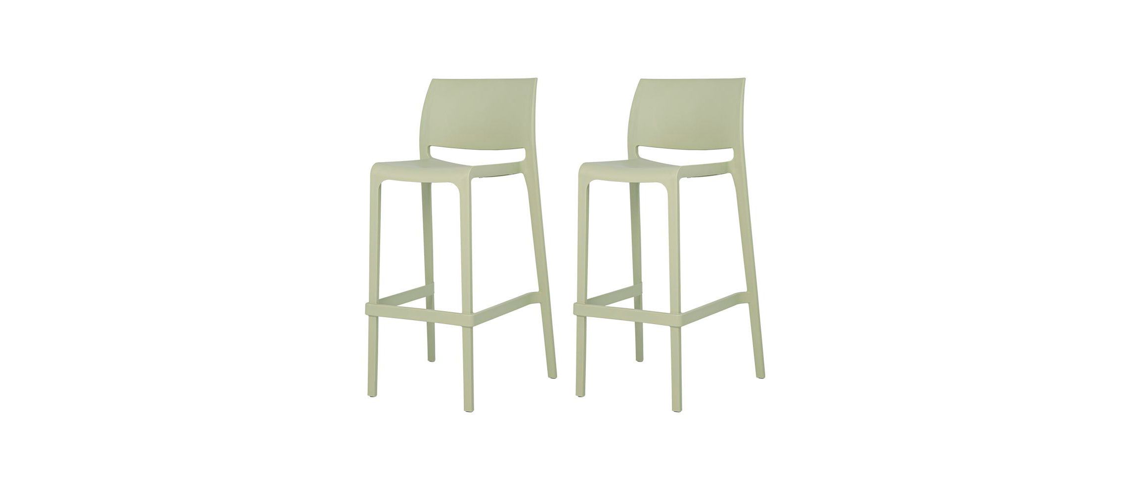 Sensilla Resin Stackable Bar Stool Set of 2