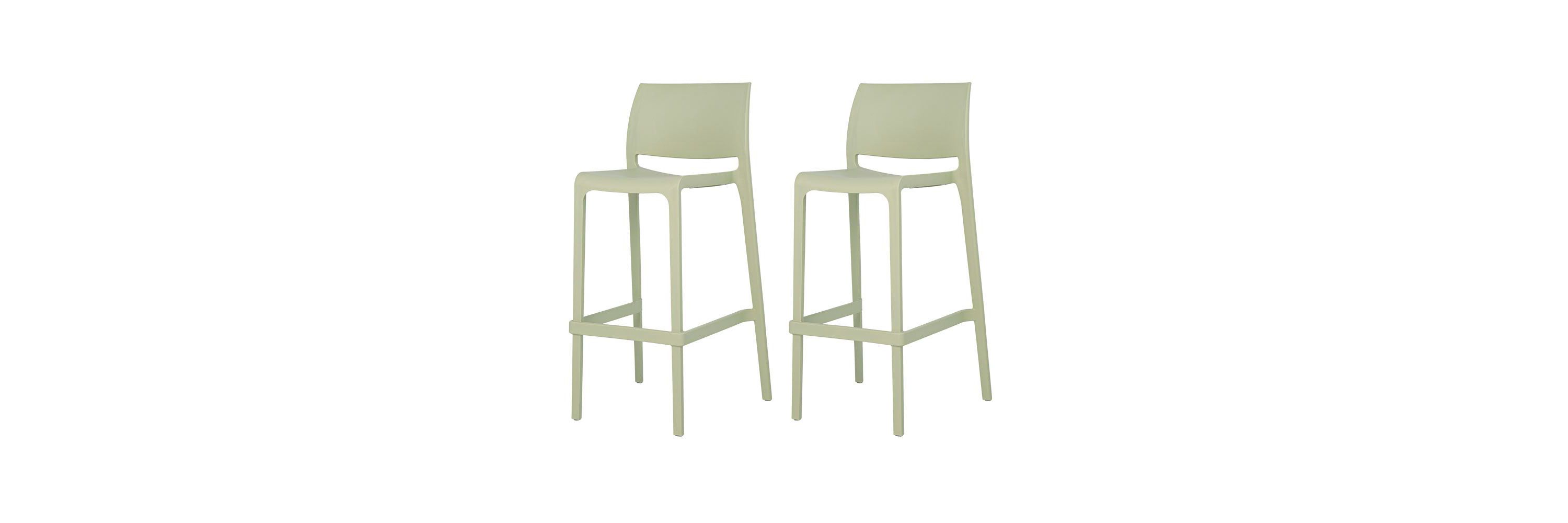 Sensilla Resin Stackable Bar Stool Set of 2