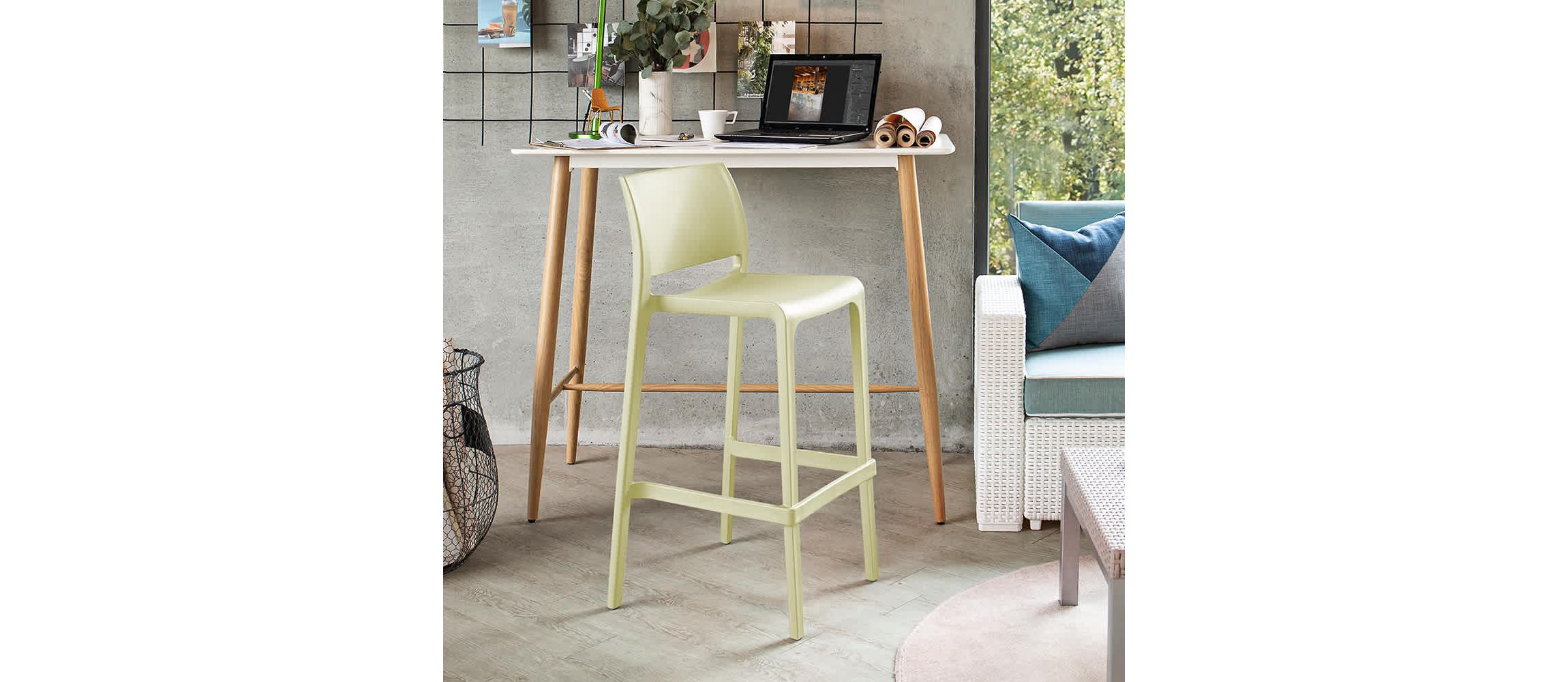 Sensilla Resin Stackable Bar Stool Set of 2