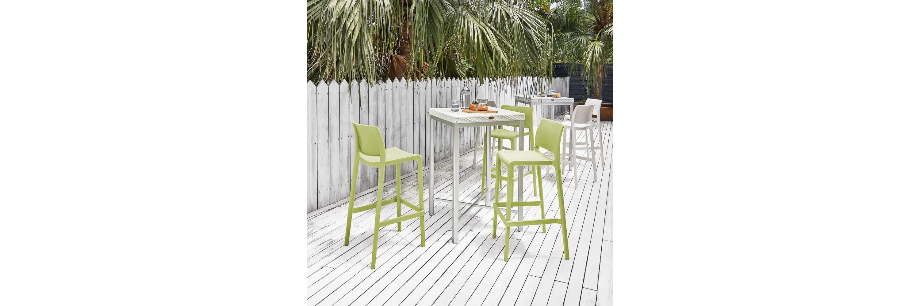 Sensilla Resin Stackable Bar Stool Set of 2