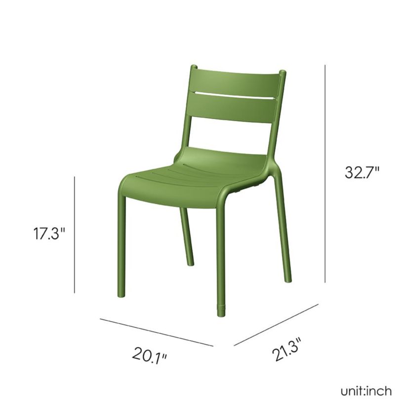 Lagoon Naples Stackable Side Chair Taupe, 2 Pcs