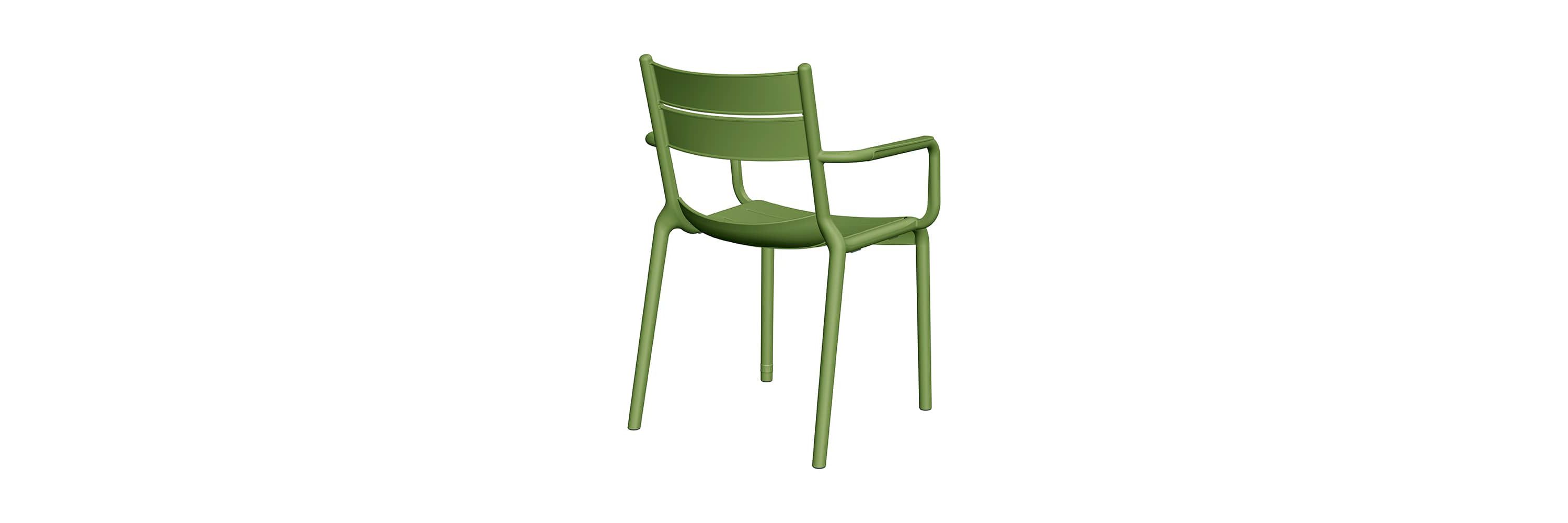 Lagoon Naples Stackable Armchair Olive Green, 2 Pcs