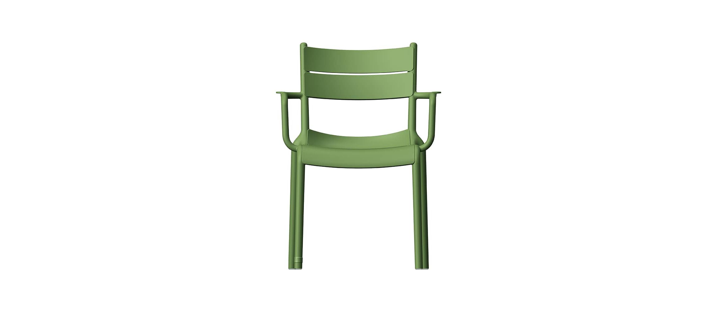 Lagoon Naples Stackable Armchair Olive Green, 2 Pcs