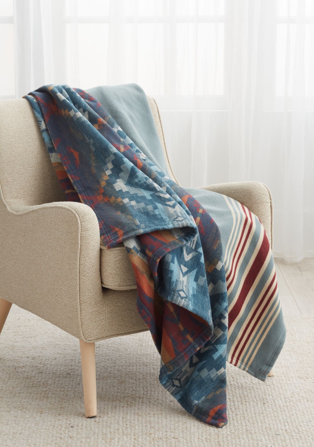 Organic Cotton Throw Blanket Gift Set - 2 Pack