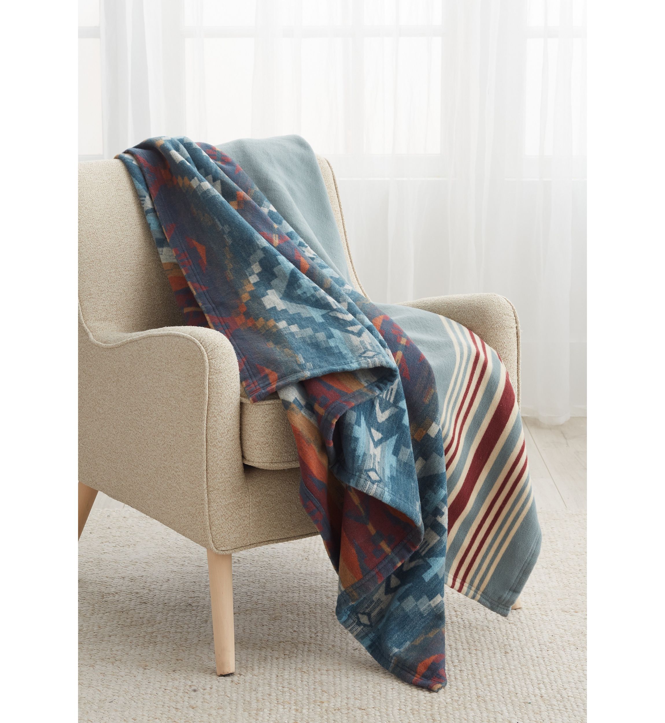 Organic Cotton Throw Blanket Gift Set - 2 Pack