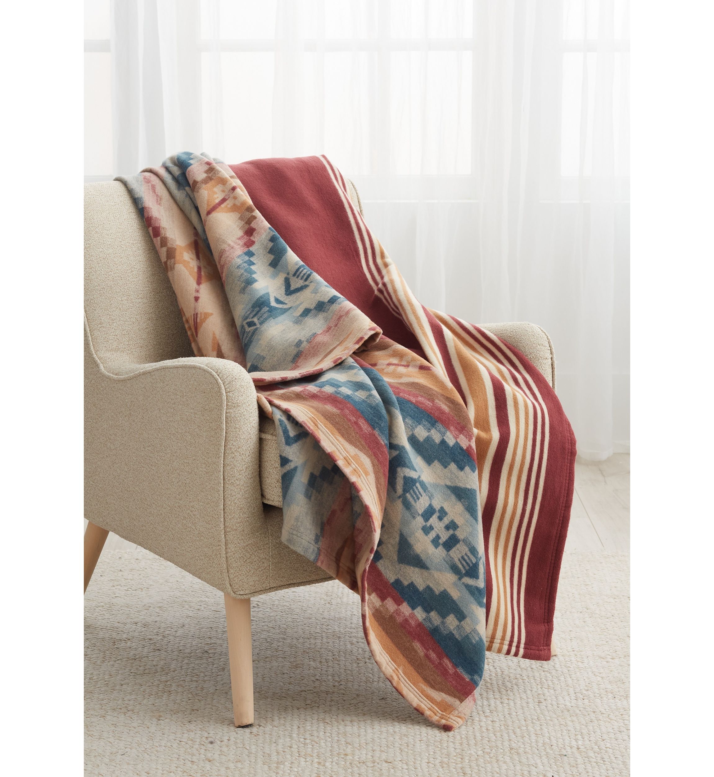 Organic Cotton Throw Blanket Gift Set - 2 Pack