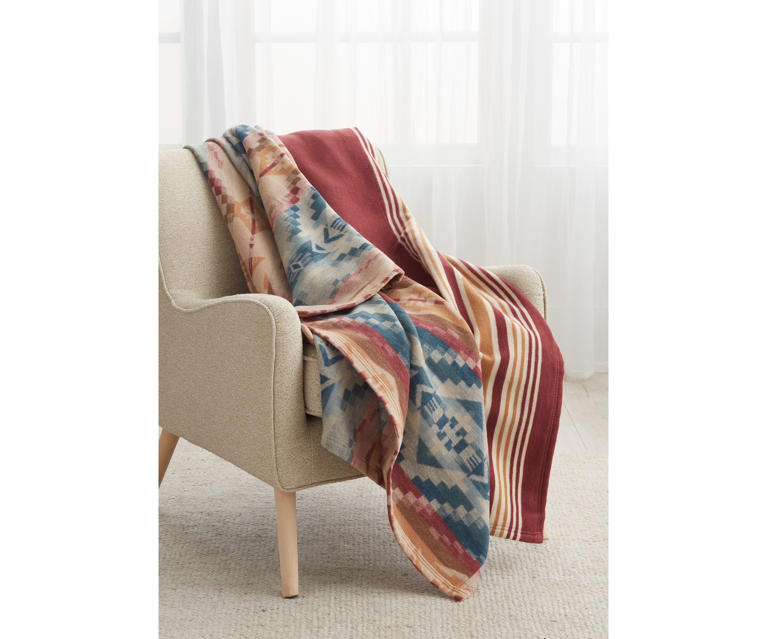 Organic Cotton Throw Blanket Gift Set - 2 Pack