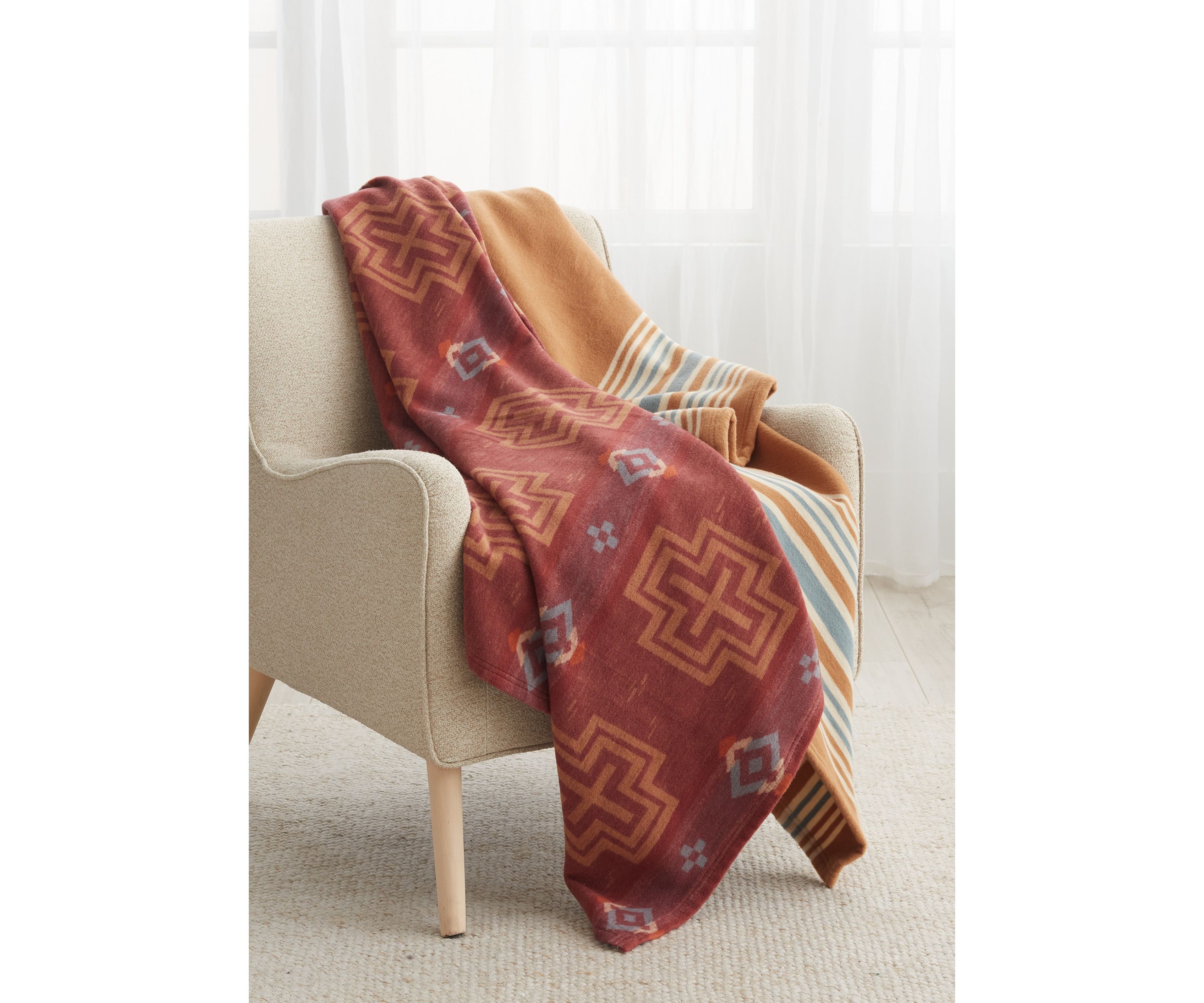 Organic Cotton Throw Blanket Gift Set - 2 Pack