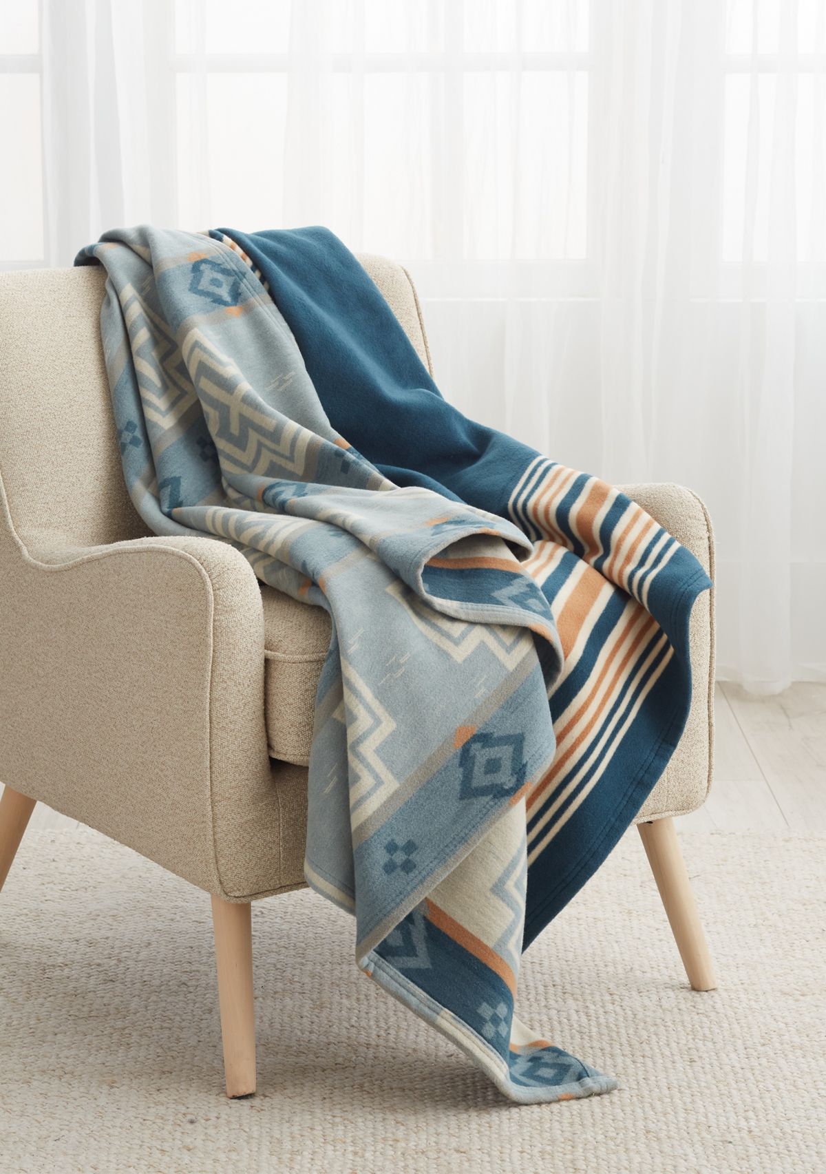 Organic Cotton Throw Blanket Gift Set - 2 Pack