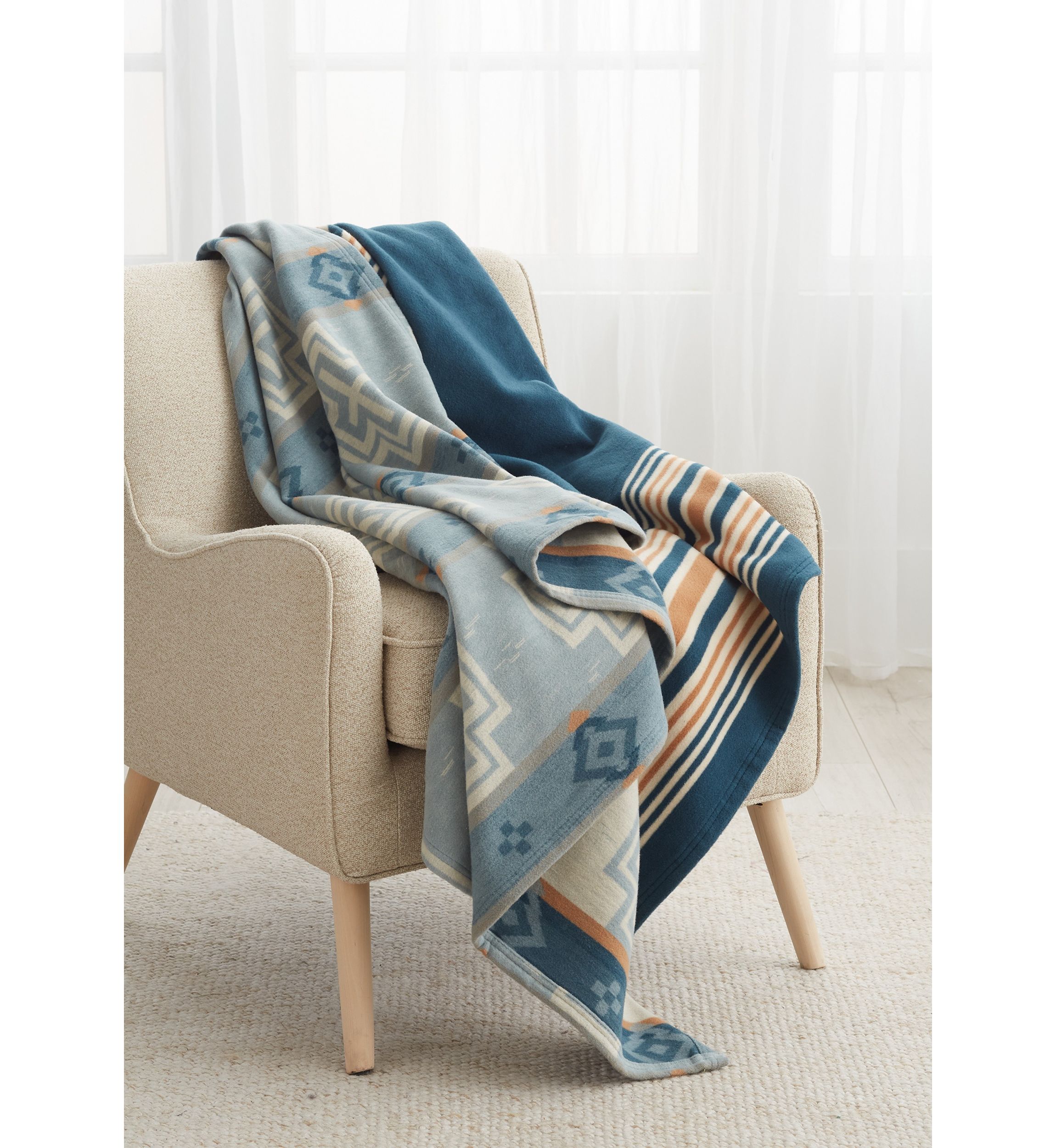 Organic Cotton Throw Blanket Gift Set - 2 Pack