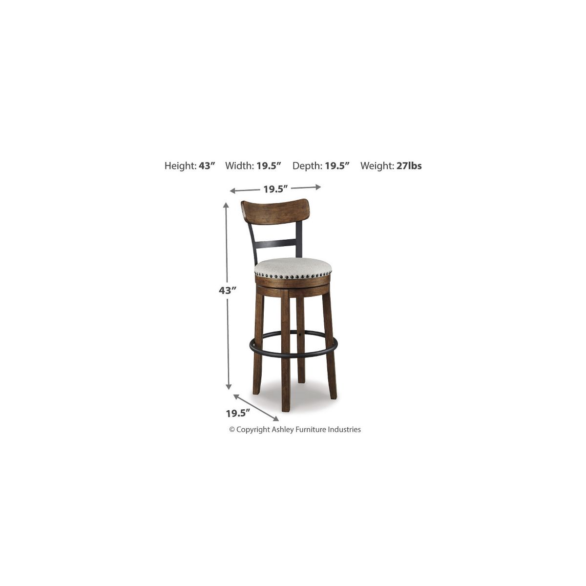 Valebeck Bar Height Bar Stool