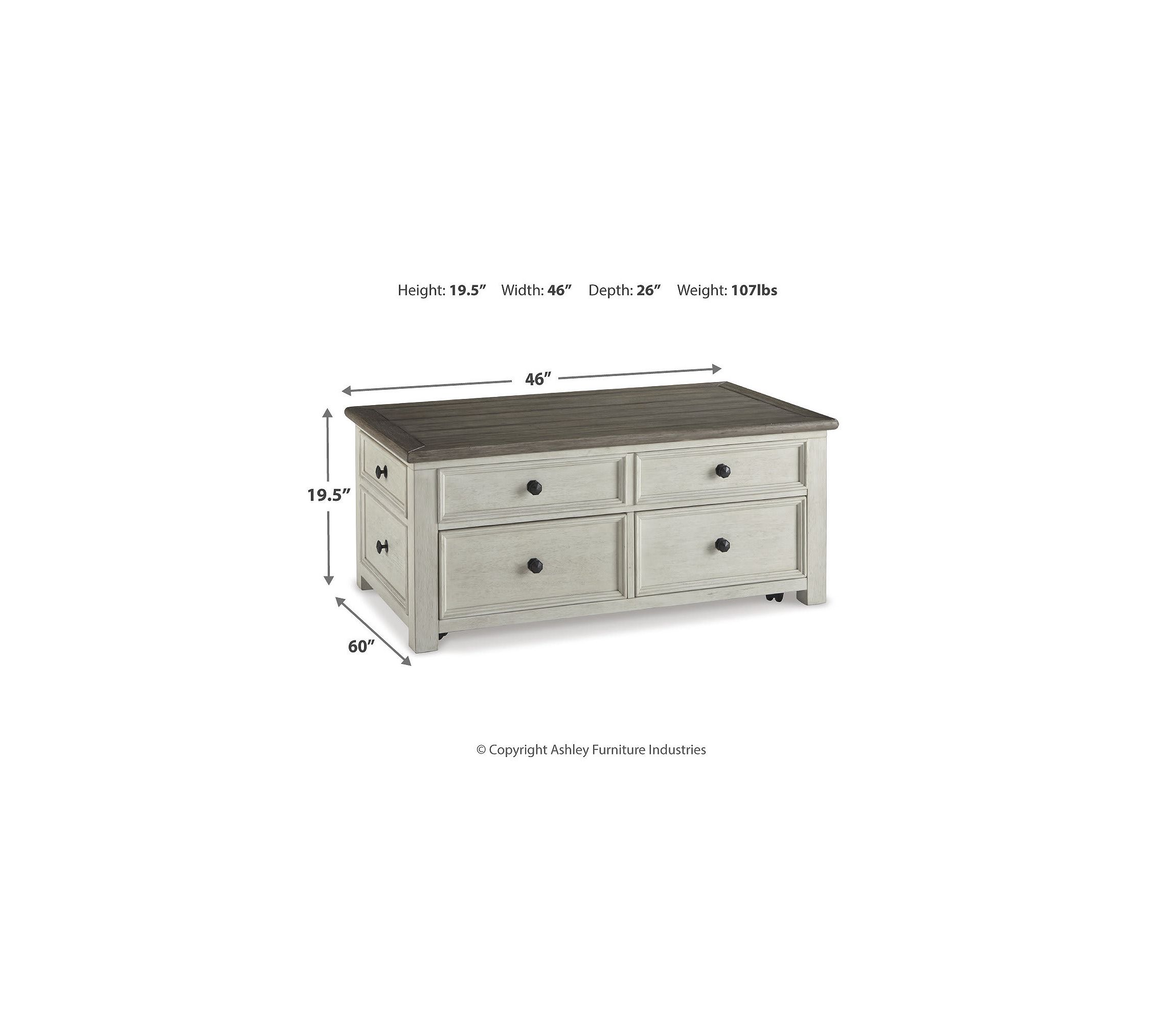 Bolanburg Coffee Table with Lift Top