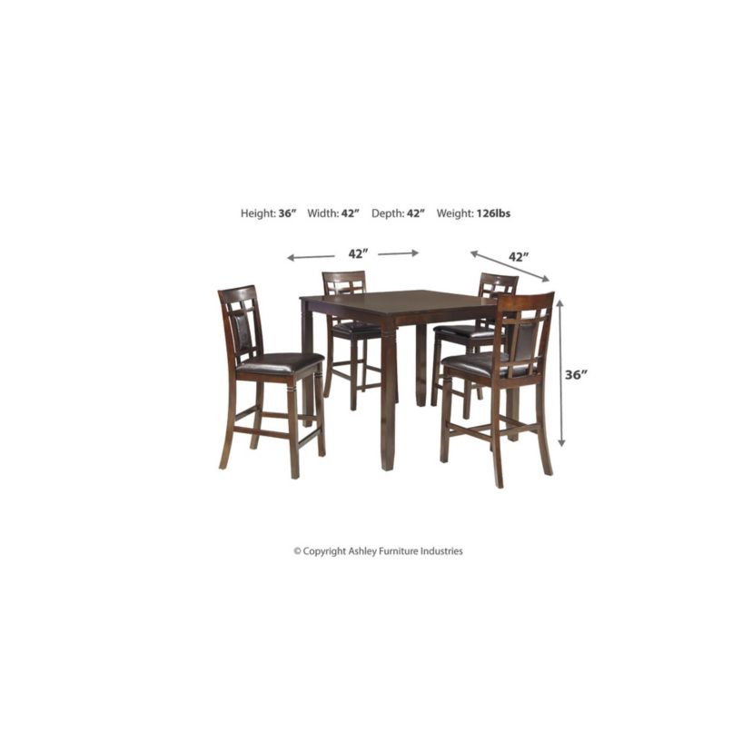 Bennox Counter Height Dining Table and Bar Stools (Set of 5)