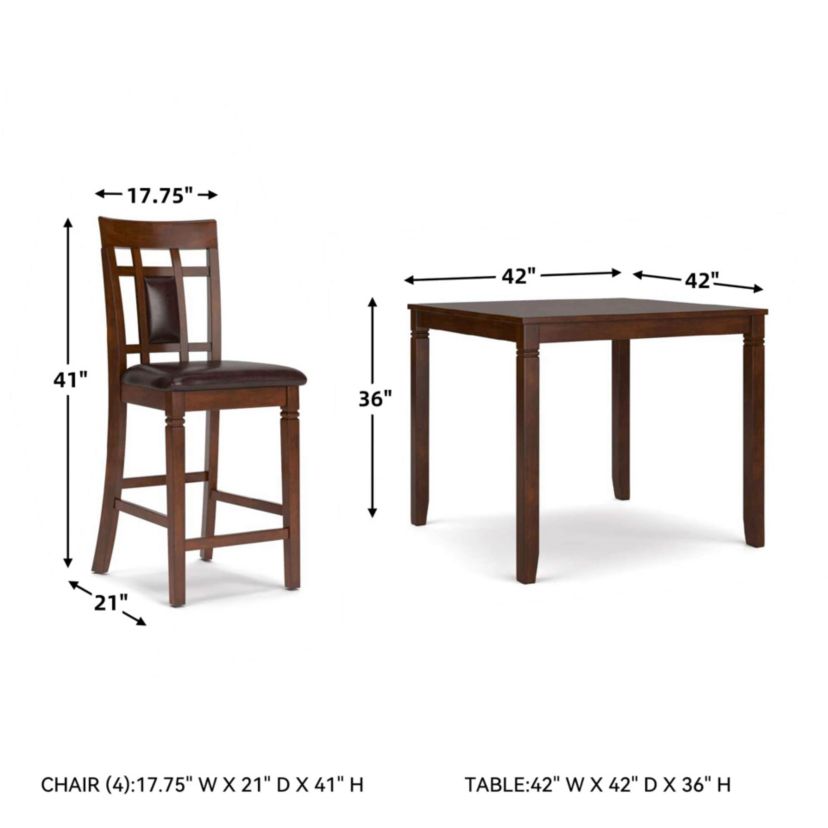 Bennox Counter Height Dining Table and Bar Stools (Set of 5)
