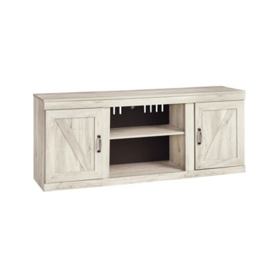 Signature Design by Ashley Bellaby 60" TV Stand for TVs up to 69" with Fireplace Option, White