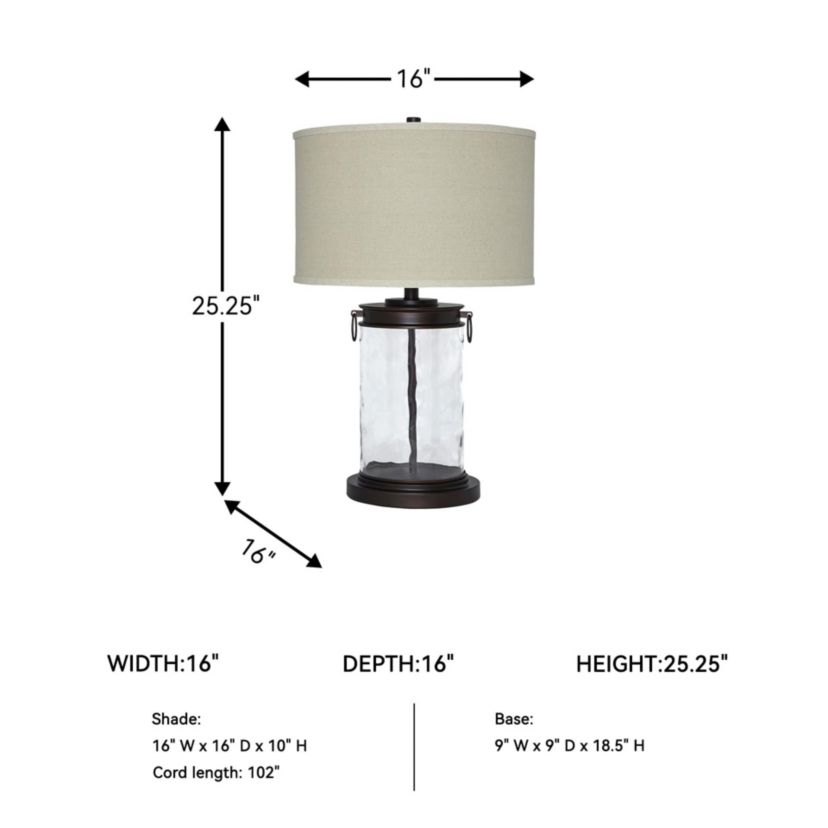 Tailynn Glass Table Lamp