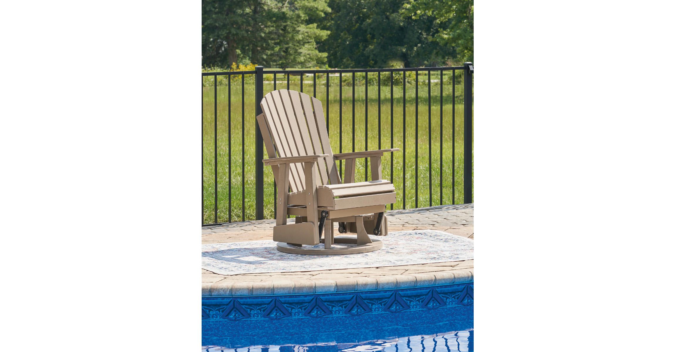 Hyland wave Outdoor Swivel Glider Chair