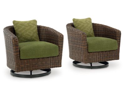 Signature Design by Ashley Horizon Hall Outdoor Swivel Lounge Chair with Cushion