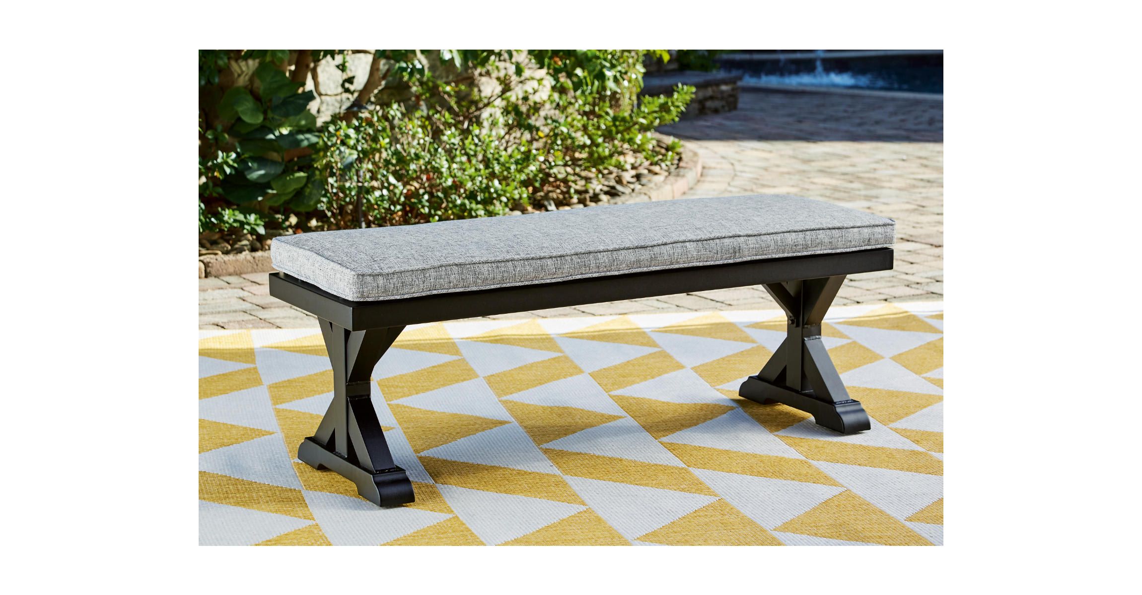 Beachcroft Outdoor Bench with Cushion