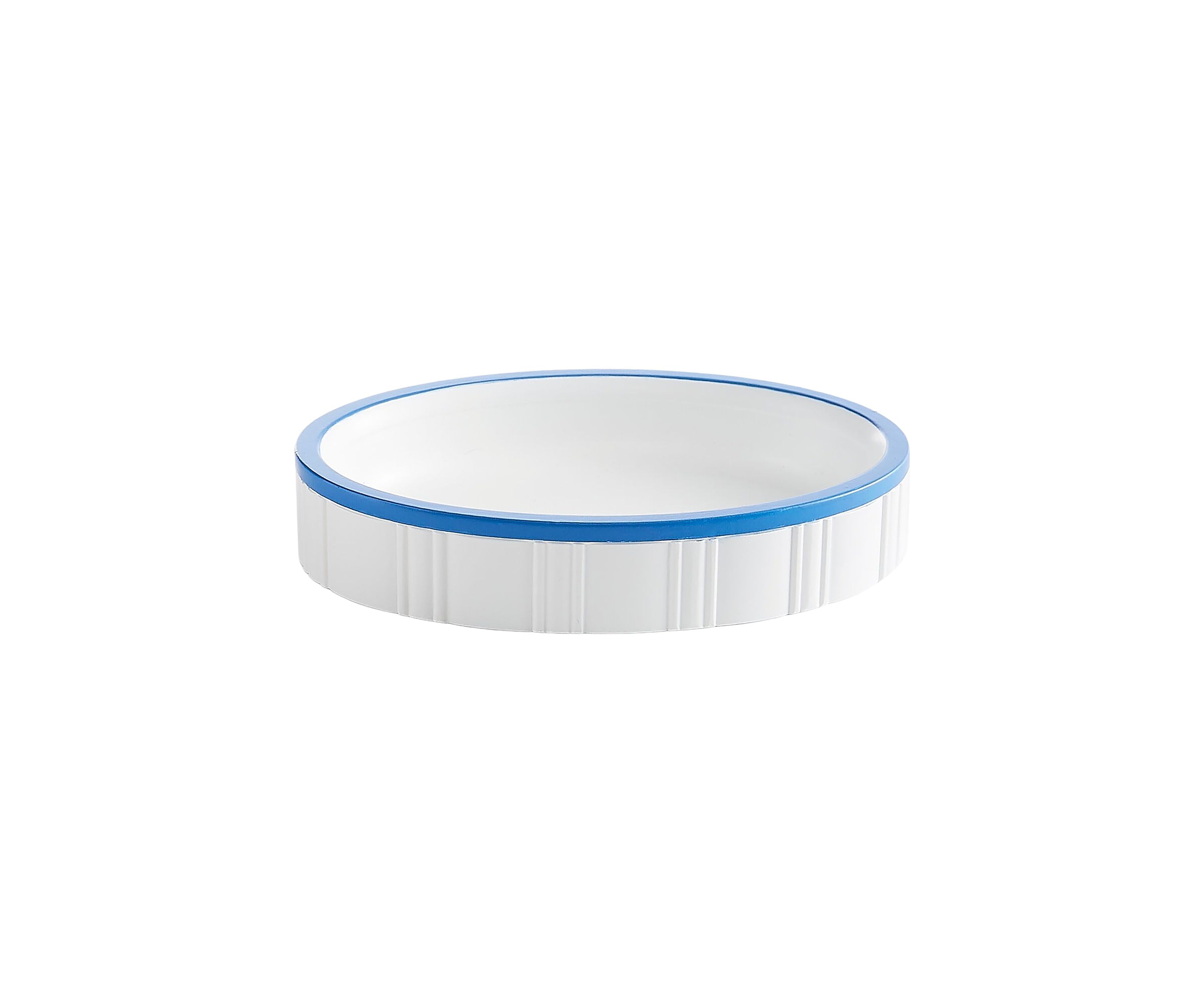 Blue Trim Soap Dish