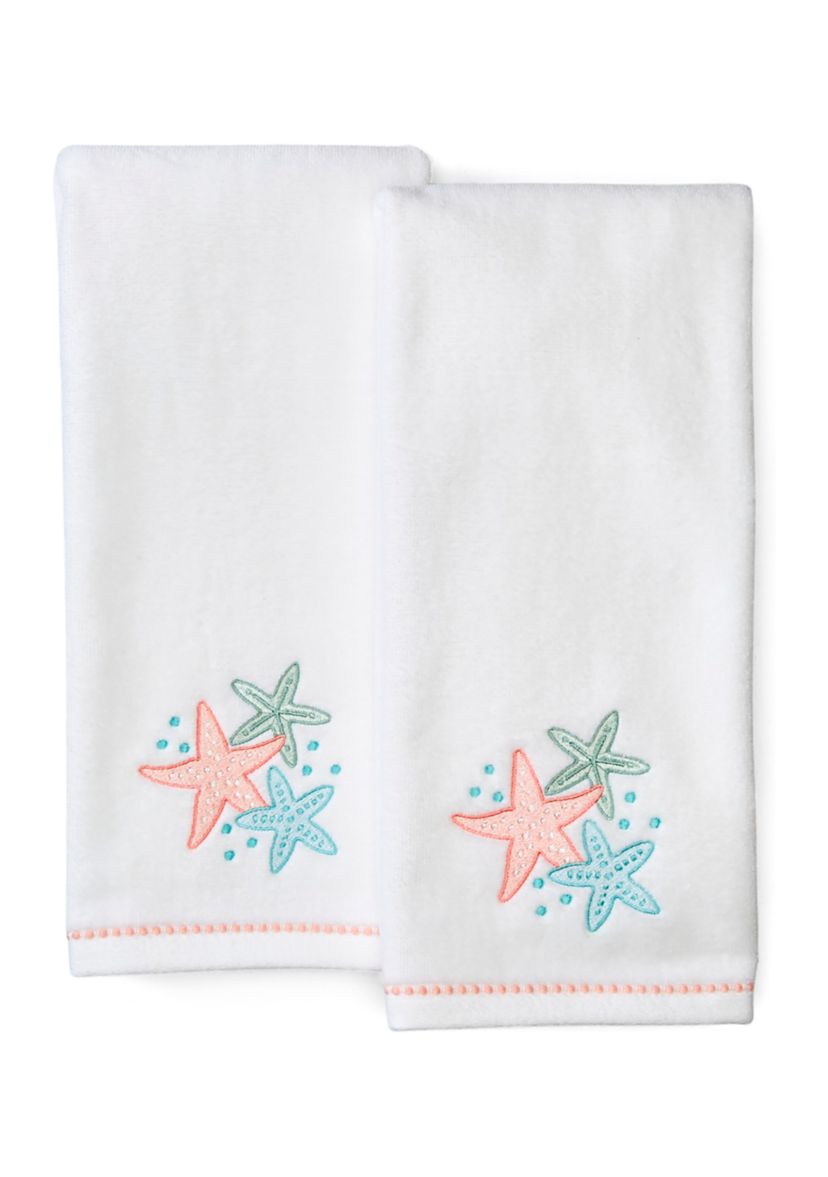 2-Piece Starfish Trio Hand Towel Set