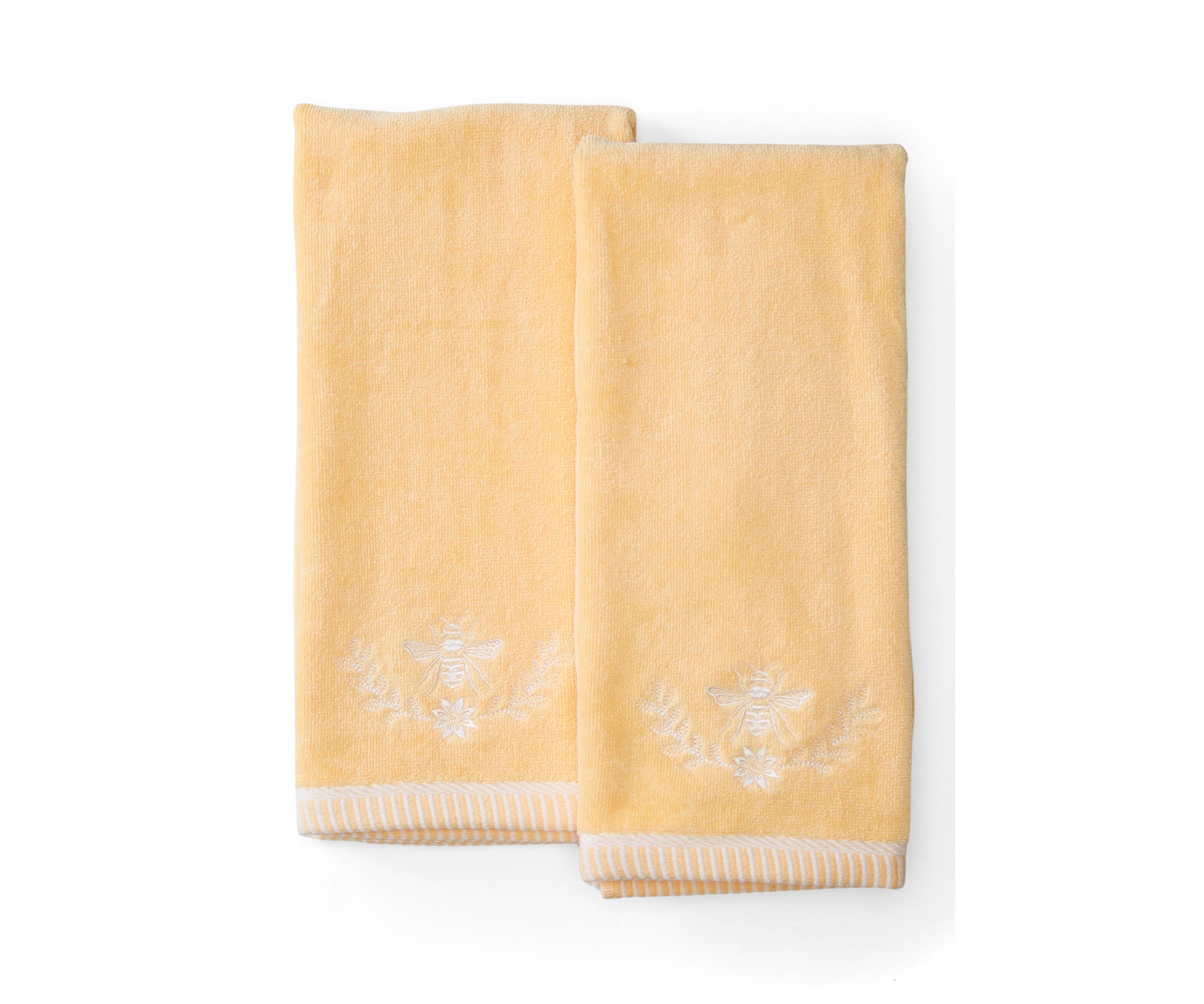 2-Piece Honeybees Hand Towel Set